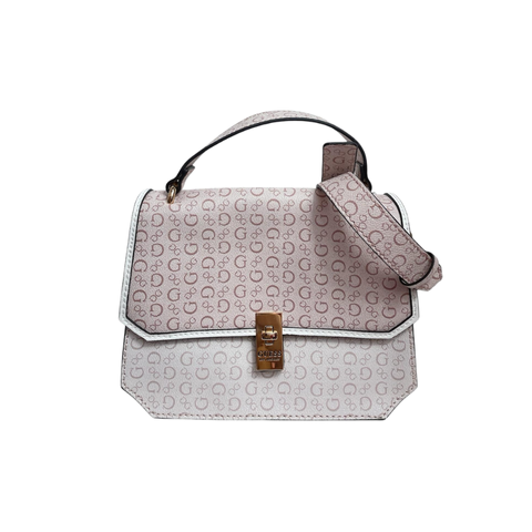Bolso guess blanco-café